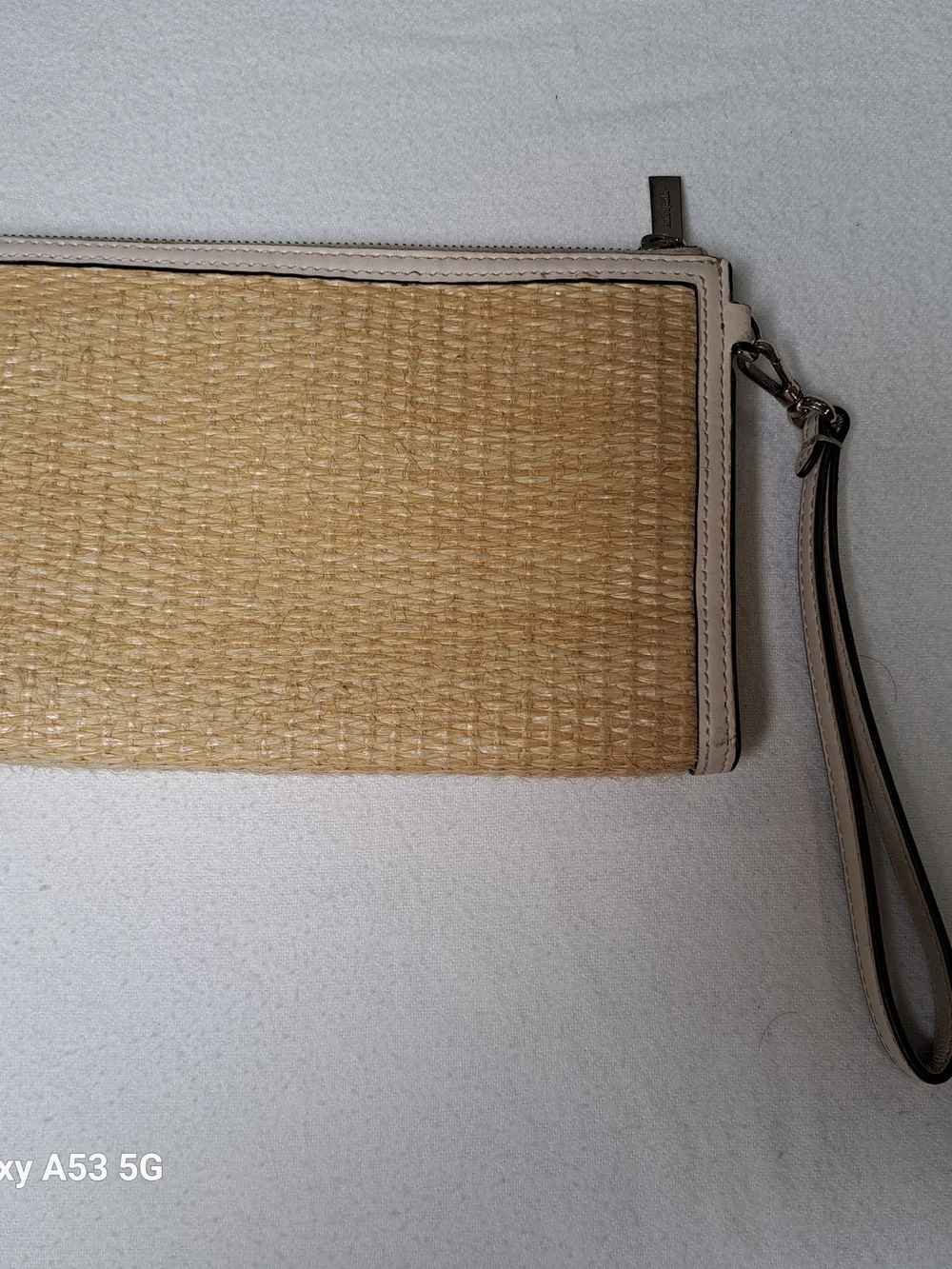 kate spade Beige Pineapple Straw Wristlet - Picture 2 of 8